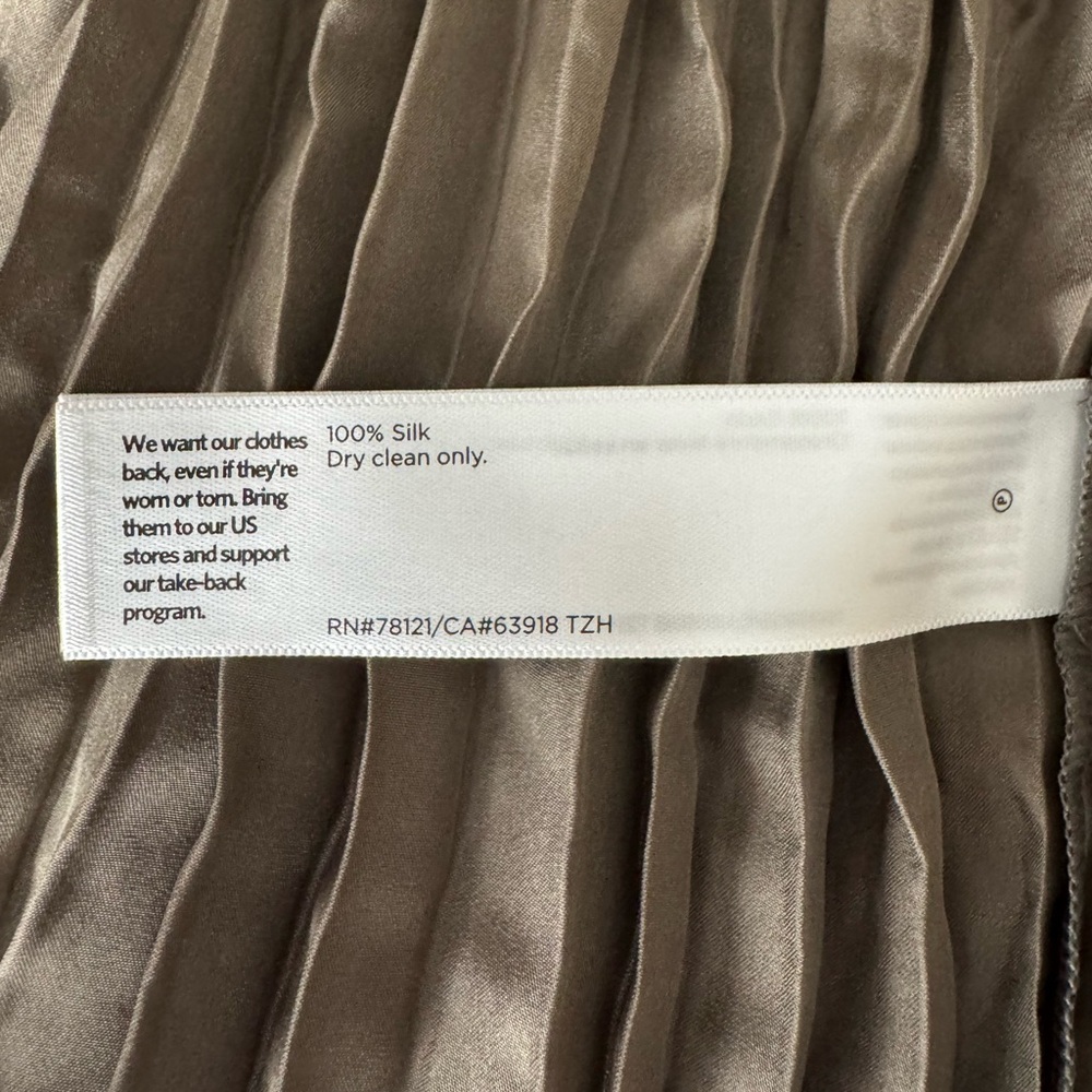 Eileen Fisher Crushed Silk Tiered Midi Dress Brown Size XL Sleeveless - Picture 12 of 14